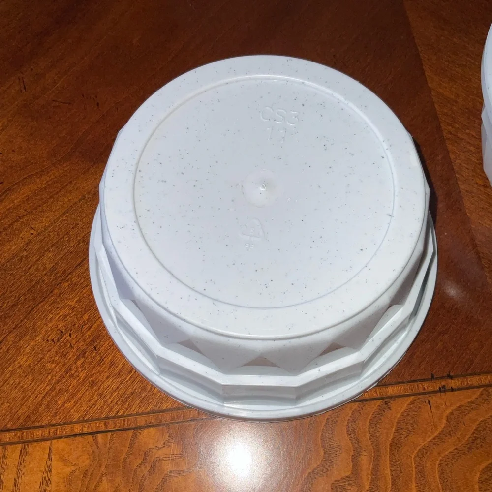 Set of Two Light Gray Crock Heavyweight Pet Bowls, (dog or cat) made in USA NWT